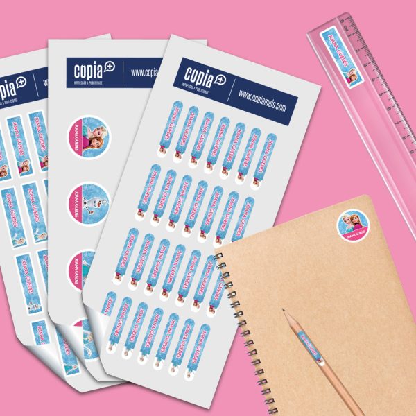 Etiquetas Escolares Frozen Identificação Crianças Cópia+ mod.9