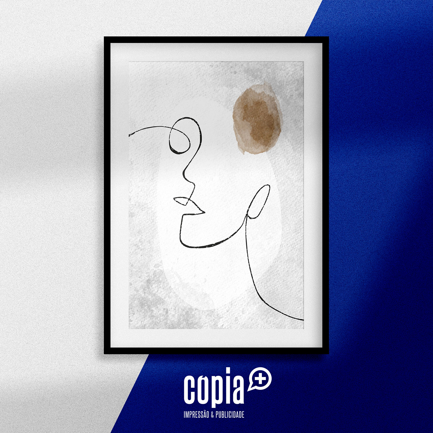 poster Face silhouette cartaz moldura mod.117 cópia+