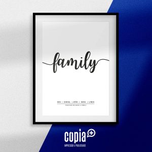 cartaz poster família moldura quadro cópia+ mod.3