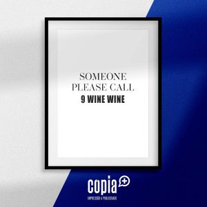 poster someone please call 9 wine wine cartaz cópia+ mod.70