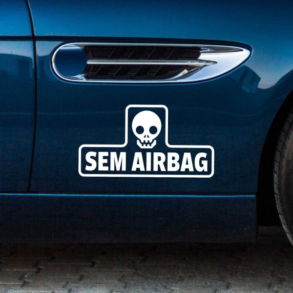 adesivo autocolante sticker carro viatura sem airbag mod.15 cópia+