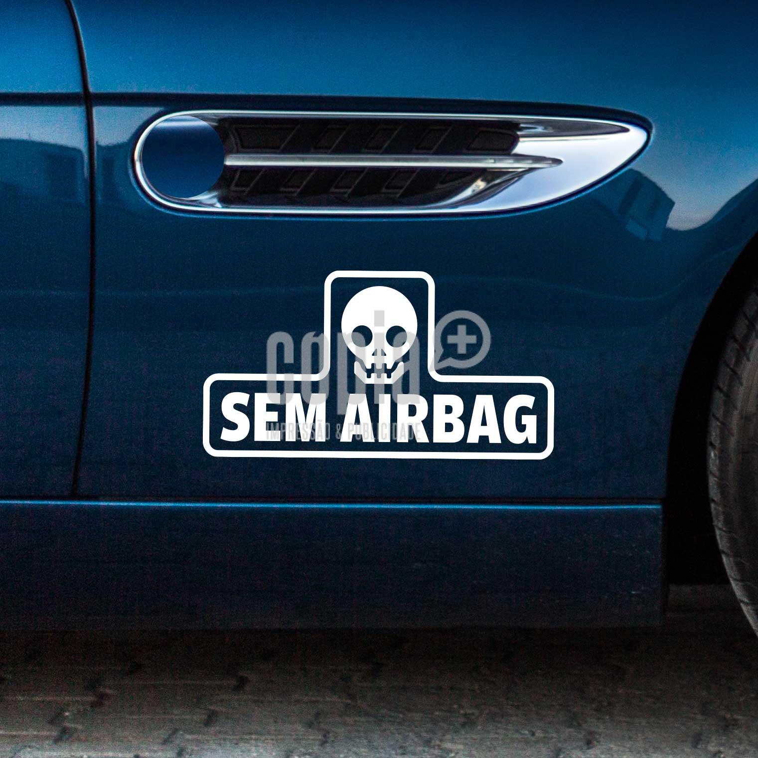 adesivo autocolante sticker carro viatura sem airbag mod.15 cópia+