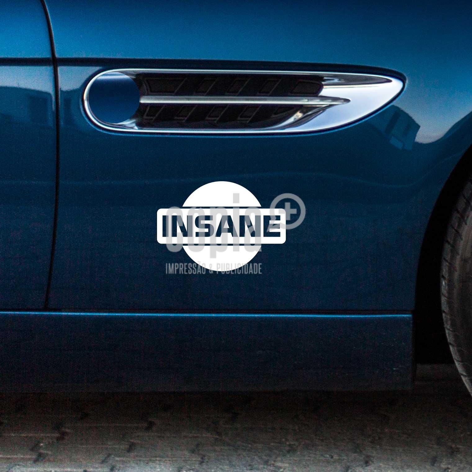 adesivo viatura sticker carro insane cópia+ mod.18