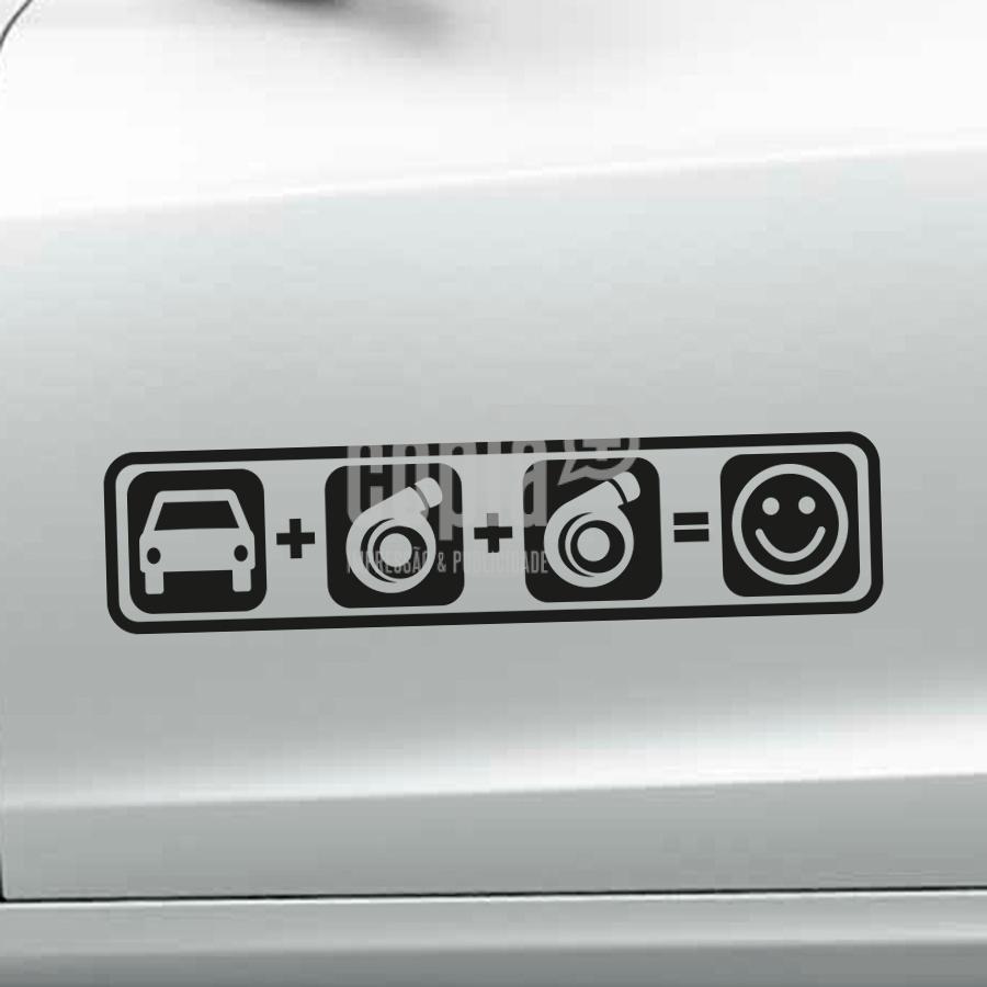 adesivo sticker autocolante carro turbo smile cópia+ mod.19