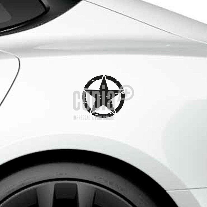 adesivo autocolante sticker estrela militar cópia+ mod.21