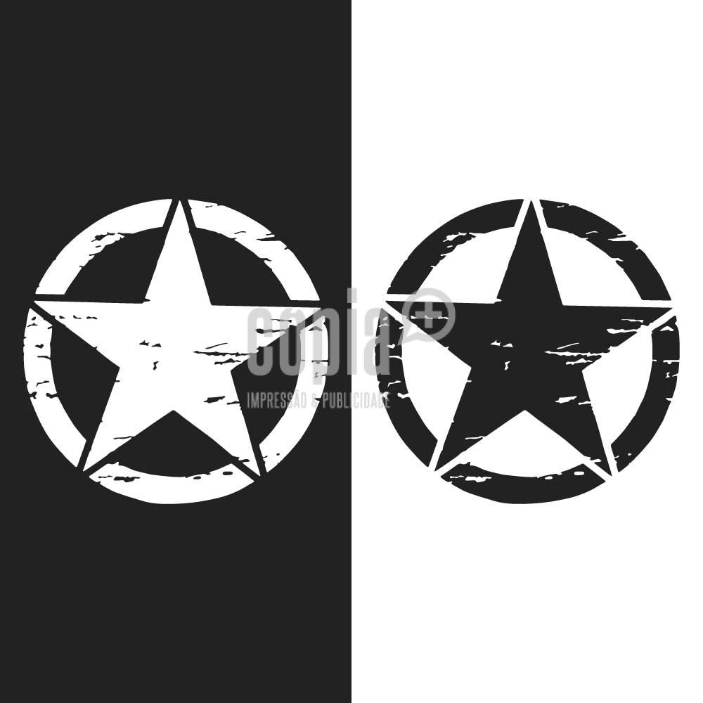 adesivo autocolante sticker estrela militar copiamais mod.21