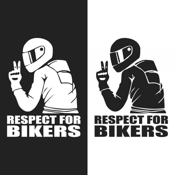 autocolante adesivo sticker respect for bikers cópia+ mod.22