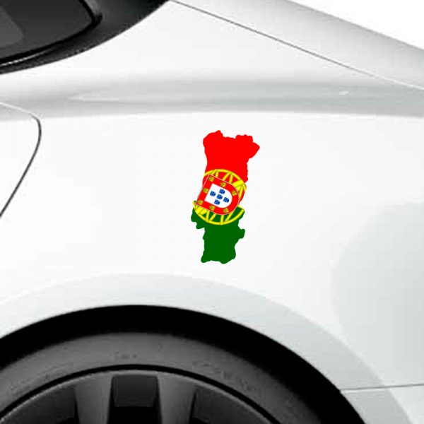 sticker adesivo autocolante carro mapa portugal cópia+ mod.25