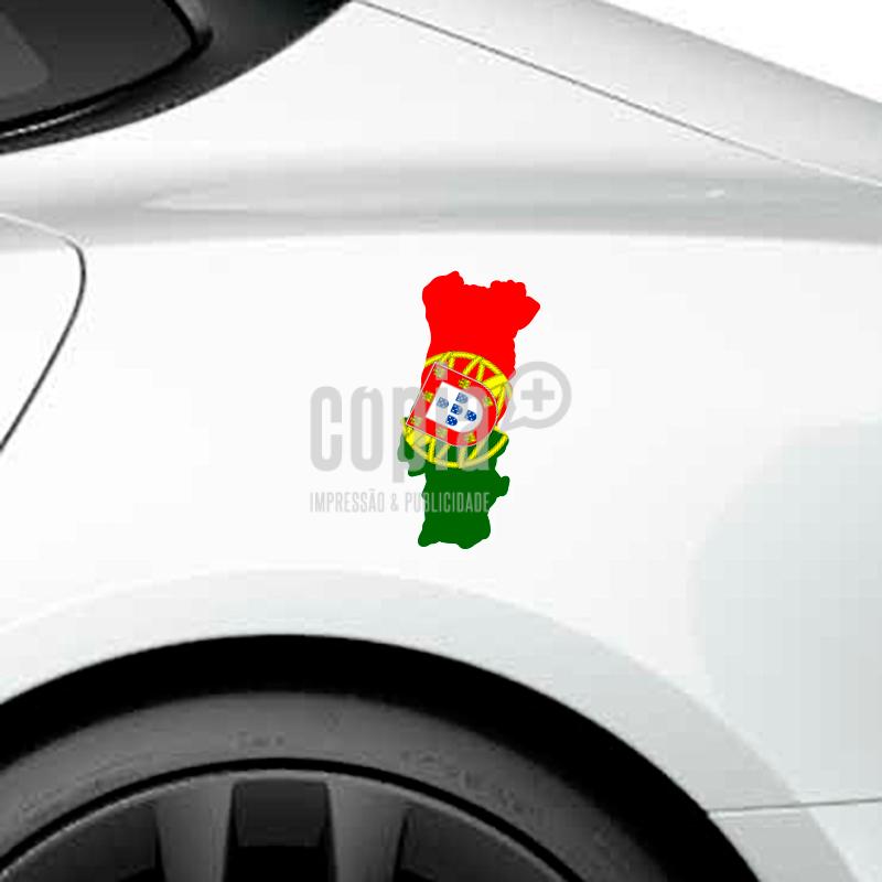 sticker adesivo autocolante carro mapa portugal cópia+ mod.25