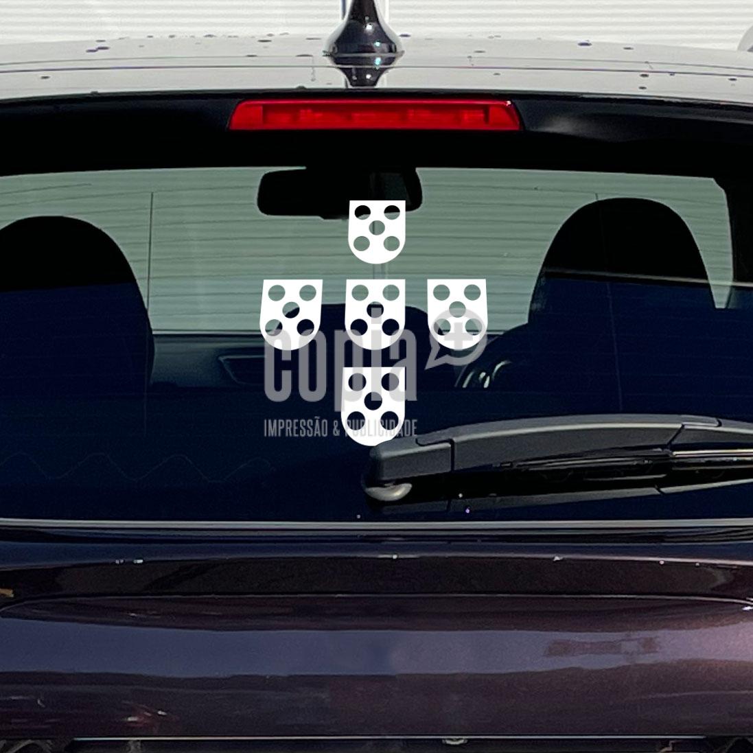 adesivo autocolante sticker carro quinas portugal federação cópia+ mod.26