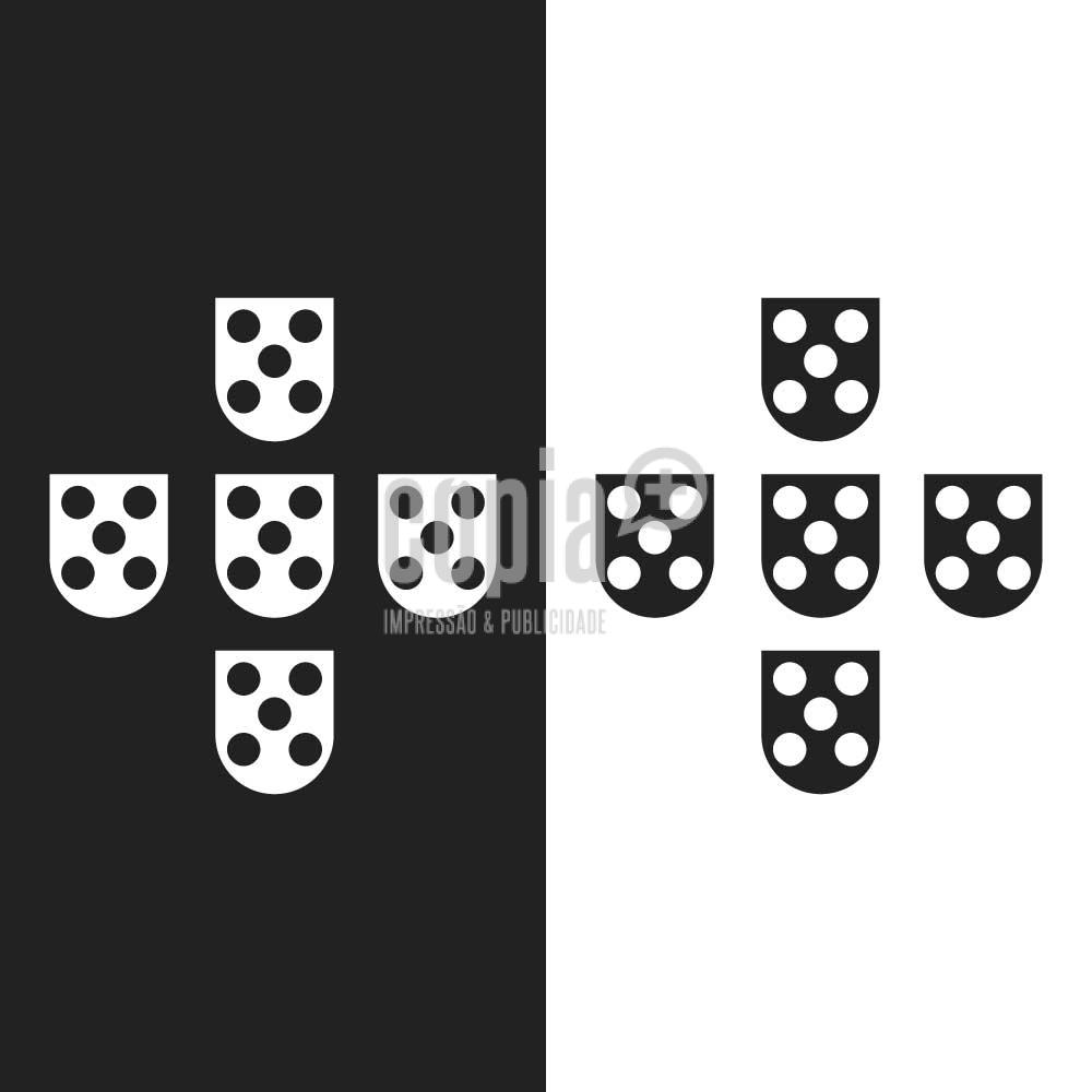 Adesivo autocolante sticker carro federação seleção portugal quinas cópiamais mod.26