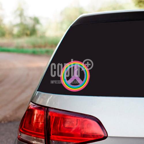 adesivo sticker autocolante carro simbolo paz arco-íris cópia+ mod.28