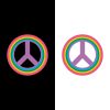 adesivo sticker autocolante carro símbolo paz arco iris cópia+ mod.28