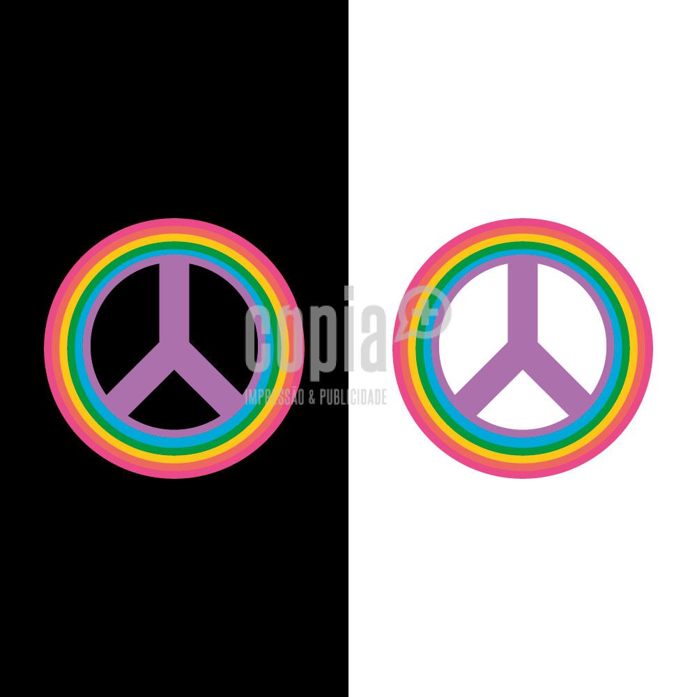 adesivo sticker autocolante carro símbolo paz arco iris cópia+ mod.28