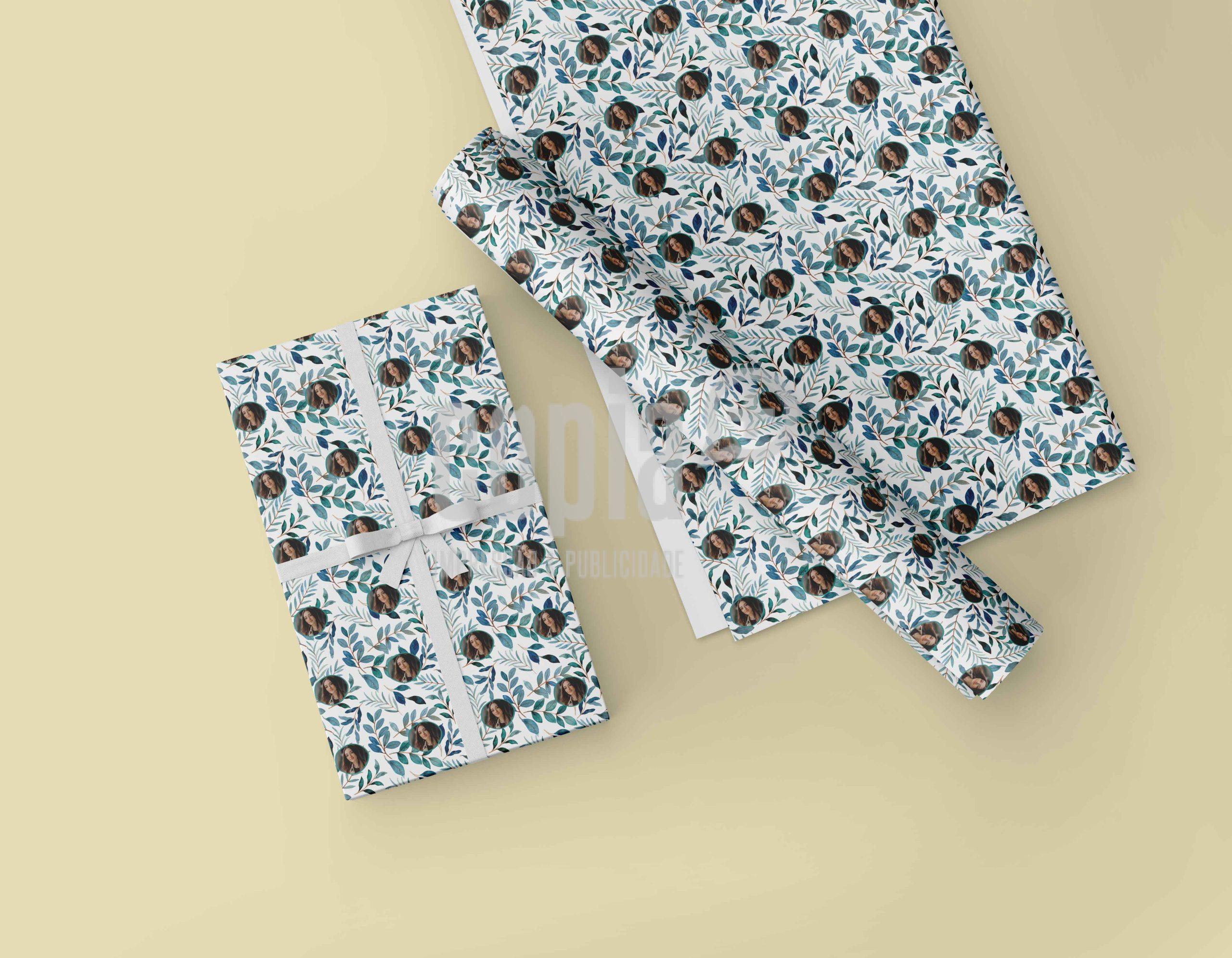 Papel embrulho personalizado