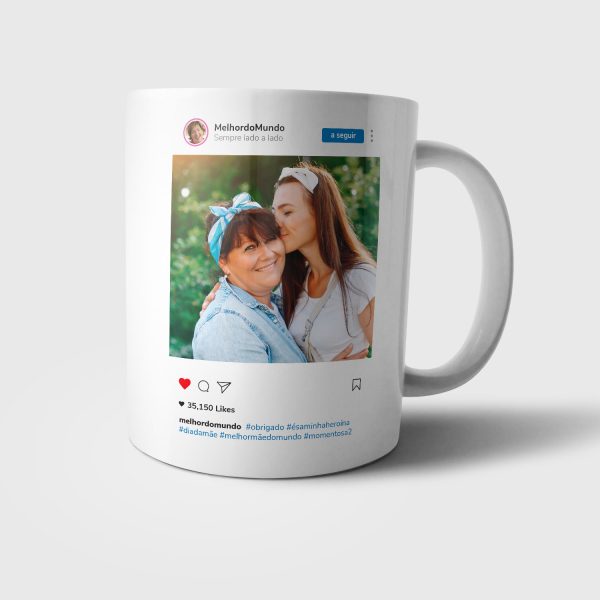 Caneca instagram dia da mae