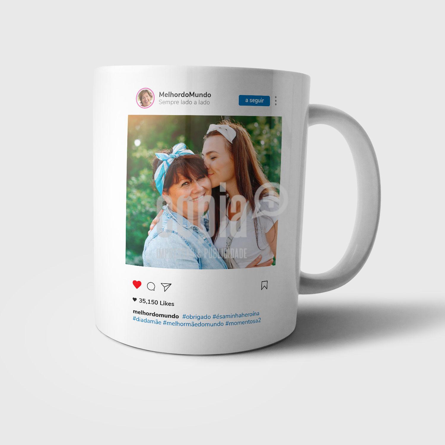 Caneca instagram dia da mae