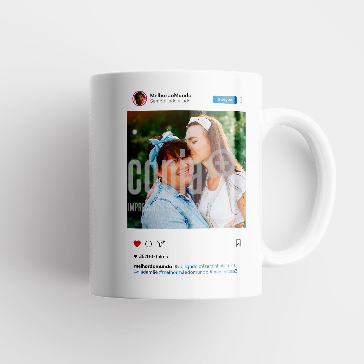 Caneca instagram dia da mae