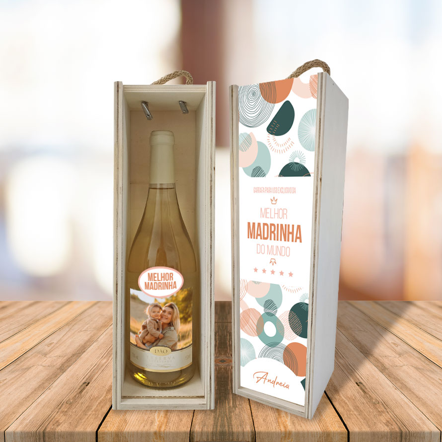 Caixa para garrafa de vinho madrinha cópia+ mod.11