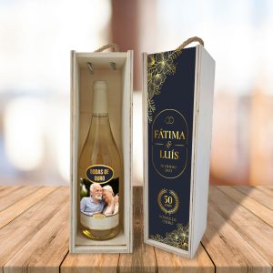 Caixa de Vinho personalizada bodas de ouro cópia+ mod.17