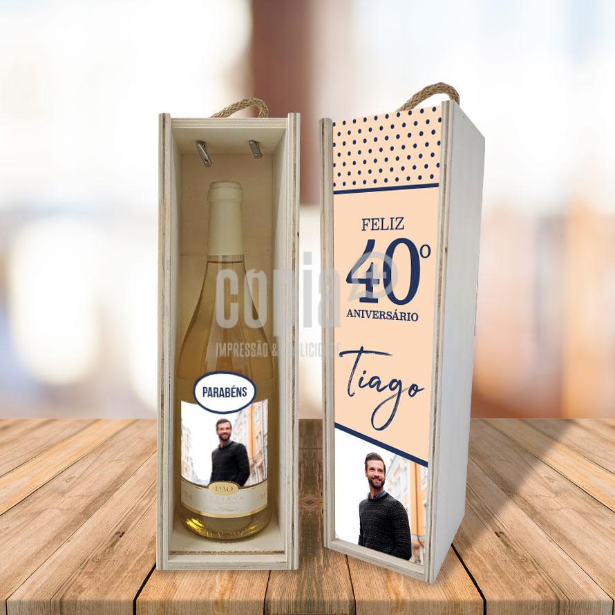 Caixa de Garrafa de Vinho personalizavel copia+ mod.9