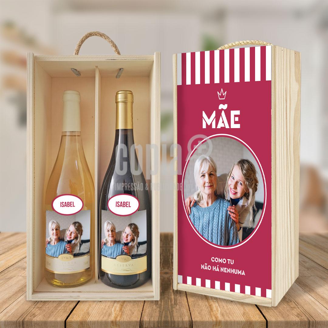 caixa garrafas de vinho mãe mod.16