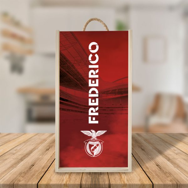 Caixa para garrafas de vinho Benfica mod.19