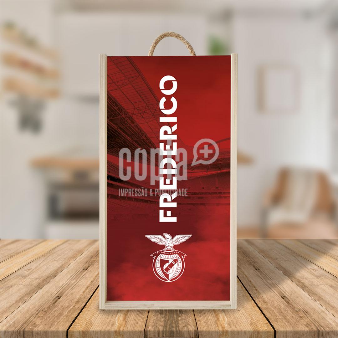 Caixa para garrafas de vinho Benfica mod.19