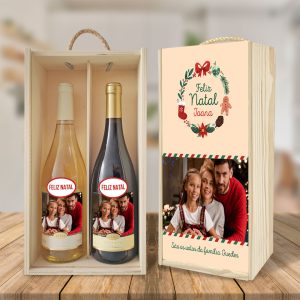 caixa com garrafas de vinho feliz natal mod.4