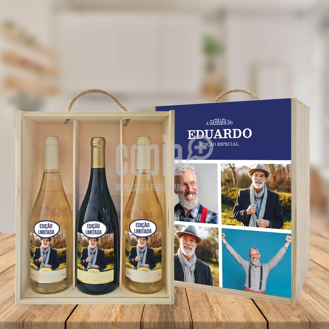 Caixa + garrafas de vinho mod1