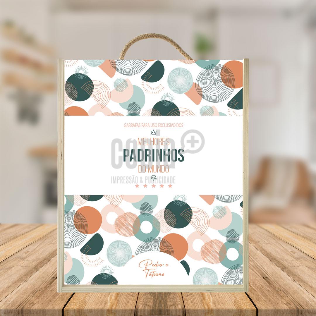 CAIXA + 3 GARRAFAS PADRINHOS MOD.12
