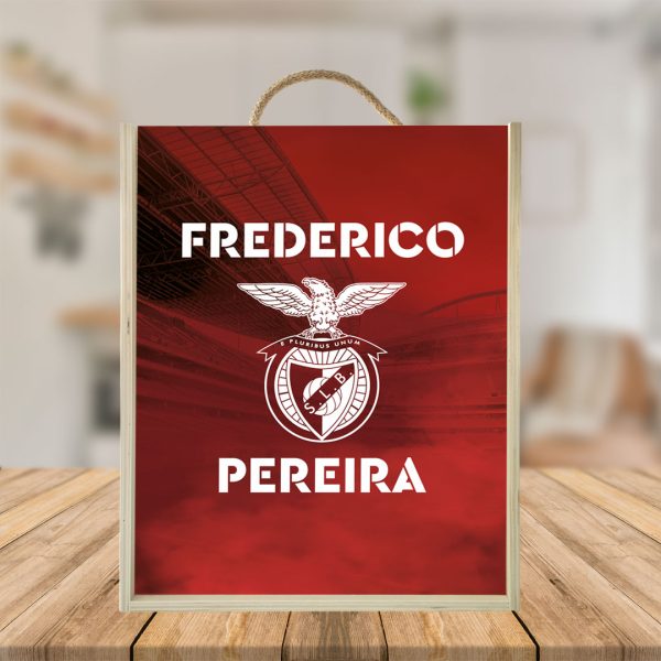 Caixa para 3 garrafas de vinho benfica mod.19