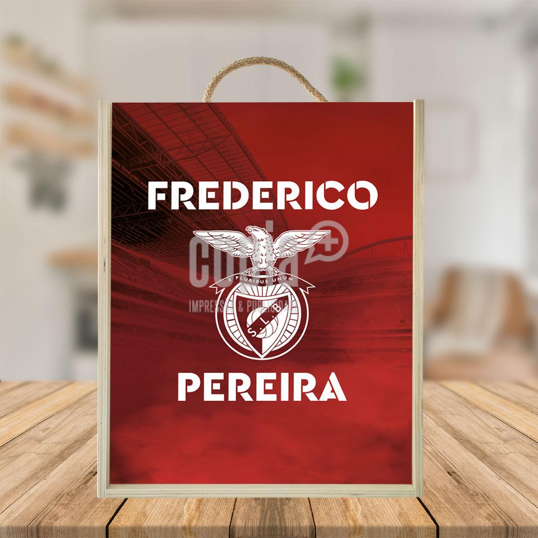Caixa para 3 garrafas de vinho benfica mod.19
