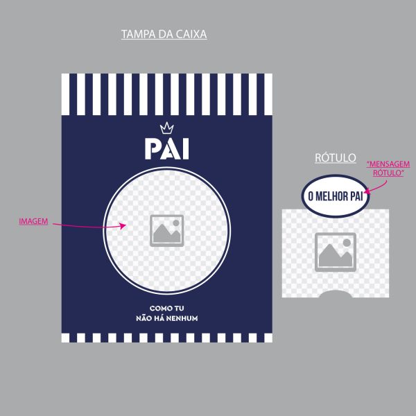 caixa + 3 garafas de vinho pai mod.15